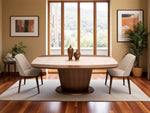 Load image into Gallery viewer, Travertine Dining Table - Walnut Travertine