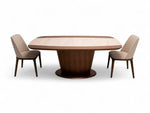 Load image into Gallery viewer, Travertine Dining Table - Walnut Travertine
