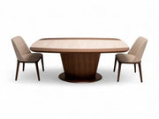 Travertine Dining Table - Walnut Travertine