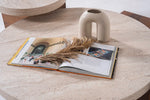 Load image into Gallery viewer, Travertine Walnut Coffee Table Set
