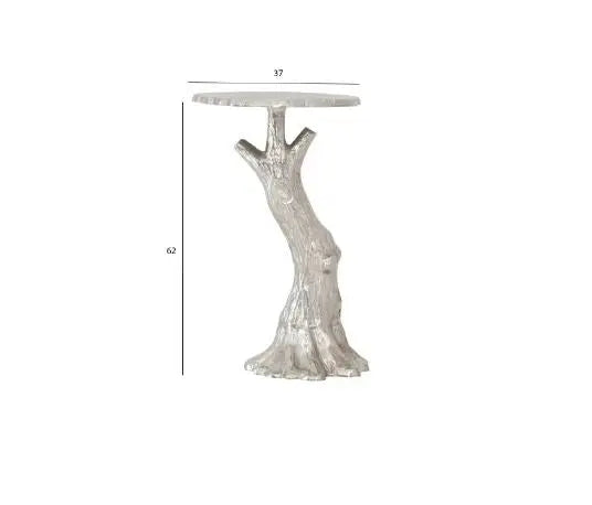 Trunk Accent Table – Silver | Modern Metal Storage Accent Table