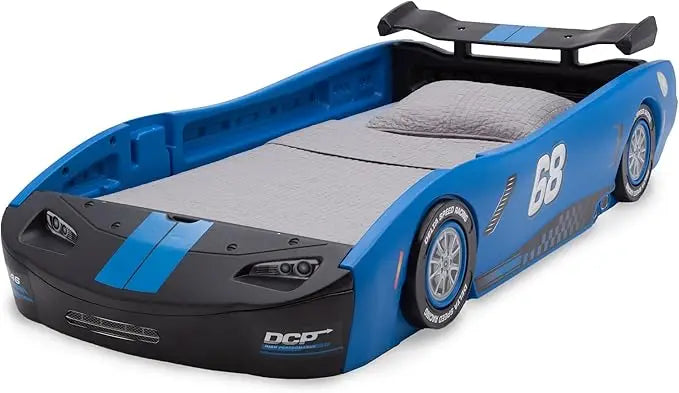 Turbo Race Car Twin Bed, Blue-GCC Home Center