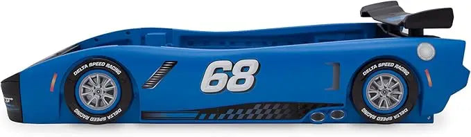 Turbo Race Car Twin Bed, Blue-GCC Home Center