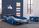 Load image into Gallery viewer, Turbo Race Car Twin Bed, Blue-GCC Home Center