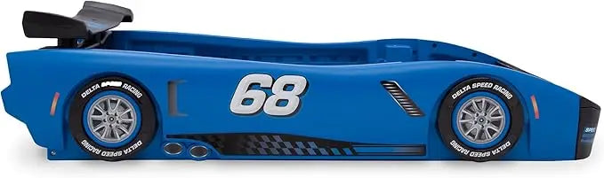 Turbo Race Car Twin Bed, Blue-GCC Home Center
