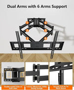 Load image into Gallery viewer, TV Wall Bracket with 1080mm Extra Long Articulated Arm, Heavy Duty XXL Long Reach Full Motion TV Wall Mount with Swivel Tilt Extend