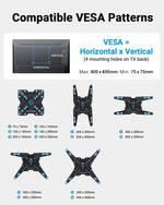 Load image into Gallery viewer, TV Wall Mount for Most 26-60 inch TVs, Full Motion with Swivel ±90°, Tilt +5~-15° &amp; Extension, Single Stud Bracket Holds up to 35 kg, Max VESA 400x400mm