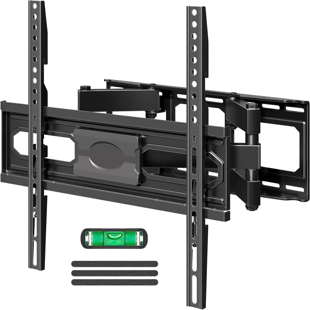 TV Wall Mount Full Motion for 32-70" Flat Curved TVs | Max VESA 400x400mm, up to 99 LBS, Fits 12"/16"Studs, Swivel/Tilt/Level/Extension, 2 Height Adjustment, Articulating Dual Arm