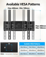 Load image into Gallery viewer, TV Wall Mount Full Motion for 32-70" Flat Curved TVs | Max VESA 400x400mm, up to 99 LBS, Fits 12"/16"Studs, Swivel/Tilt/Level/Extension, 2 Height Adjustment, Articulating Dual Arm