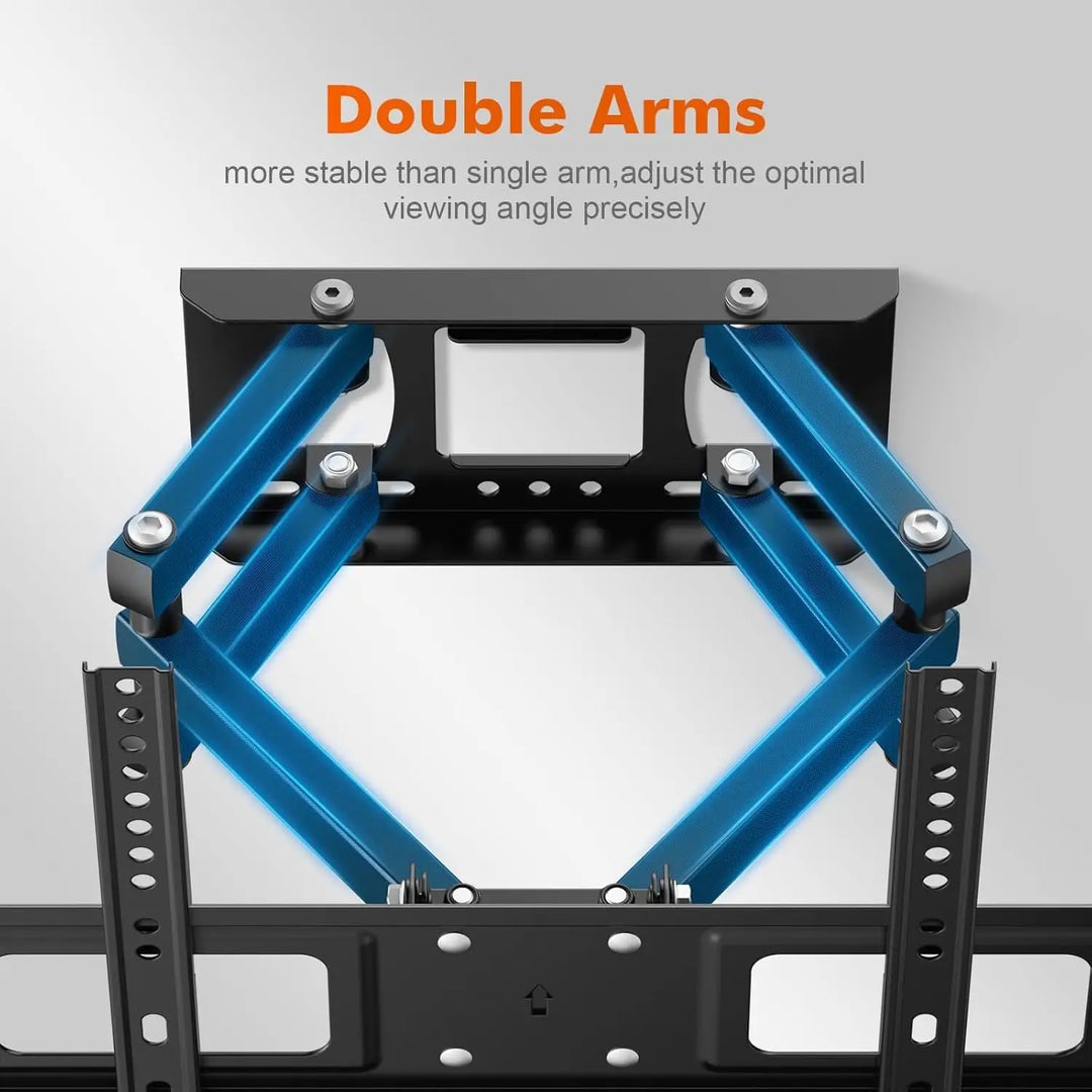 TV Wall Mount Stand for 26-55'' Flat Screen/LED/4K TVs, Full Motion TV Mount with Swivel and Tilt Articulating Dual Arms, Max VESA 400x400mm, Holds up 50KG