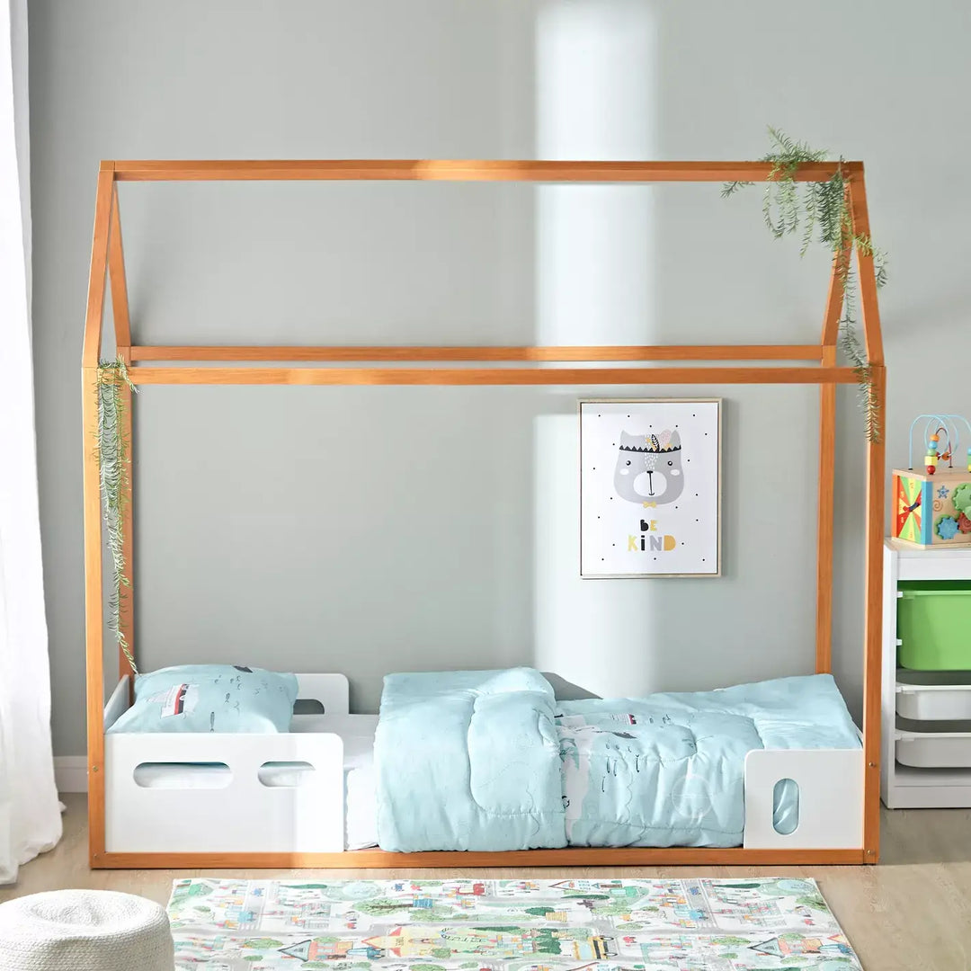 Twin Bed, Engineered Wood With A Robust Frame For Kids - 90x190 cm-GCC Home Center