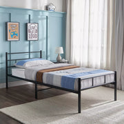 Twin Bed With Metal Frame - 90x200-GCC Home Center