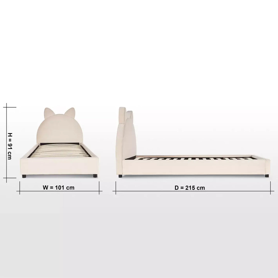 Twin Upholstered Bed - 90x200 cm-GCC Home Center