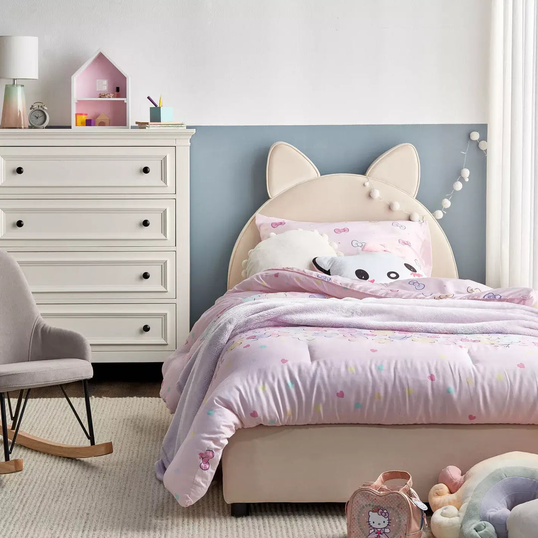 Twin Upholstered Bed - 90x200 cm-GCC Home Center