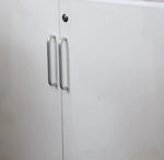 Load image into Gallery viewer, Two Door Office Cabinet With Two Shelves And One Open Shelf For organization - Off White-GCC Home Center