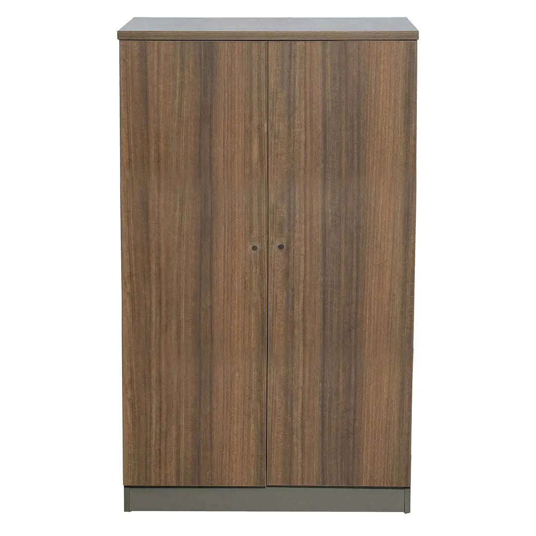 Two Door Office Cupboard With Two Shelves For Organized Storage - Brown-GCC Home Center