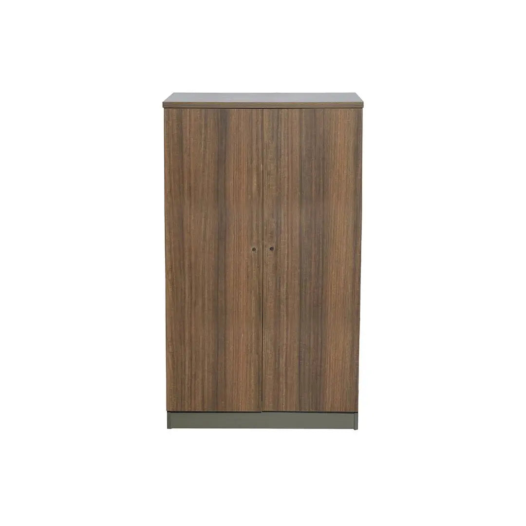 Two Door Office Cupboard With Two Shelves For Organized Storage - Brown-GCC Home Center