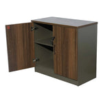 Load image into Gallery viewer, Two Door Office Cupboard With Two Shelves For Organized Storage - Brown-GCC Home Center