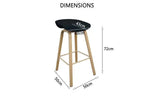 Load image into Gallery viewer, Ultimate Eames Style Seat Height Bar Stool - Black-GCC Home Center