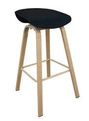 Ultimate Eames Style Seat Height Bar Stool - Black-GCC Home Center