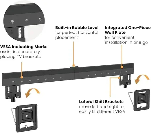 ULTRA SLIM MICRO-GAP FIXED TV WALL MOUNT Fits 43''~100'' slim TVs with only 9.5mm/0.37'' profile