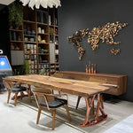 Load image into Gallery viewer, Unique Live Edge Resin Dining Table Top San - Natural Walnut Wood