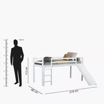 Load image into Gallery viewer, Vanilla Loft Single Bed with Slide and Climbing Ladder - 90x200 cm-GCC Home Center
