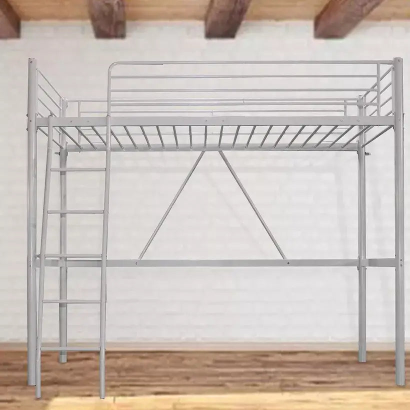 Vanilla Metal Single Loft Bed - 90x200 cm-GCC Home Center