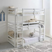 Vanilla Single Triple Bunk Bed - 90x200 cm-GCC Home Center