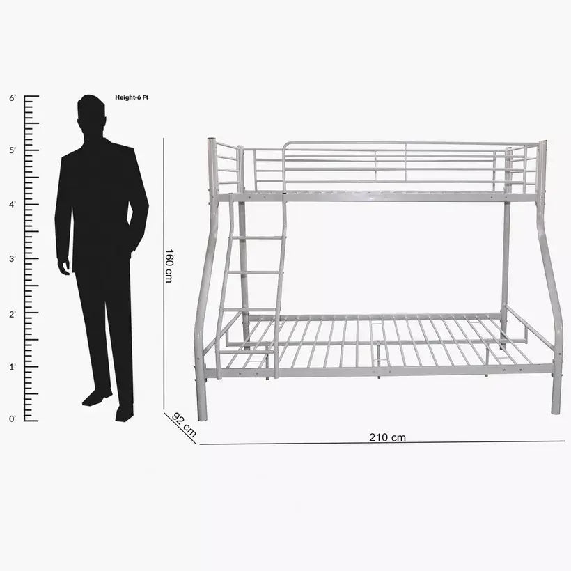 Vanilla Twin Bunk Bed - 90x200 and 140x200 cm-GCC Home Center