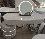 Load image into Gallery viewer, Vanity Table Set with LED Mirror, Storage Drawers, and Chair-GCC Home Center