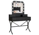 Load image into Gallery viewer, Vanity Table with Lighted Mirror, Modern Makeup Vanity Table with 10 Lights Makeup Desk 4 drawer Storage-GCC Home Center