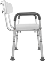 Load image into Gallery viewer, Vaunn Medical Shower Chair Bath Seat With Padded Arms, Removable Back and Adjustable Legs, Supports up to 350 lbs