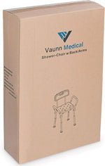 Load image into Gallery viewer, Vaunn Medical Shower Chair Bath Seat With Padded Arms, Removable Back and Adjustable Legs, Supports up to 350 lbs