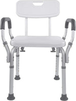 Load image into Gallery viewer, Vaunn Medical Shower Chair Bath Seat With Padded Arms, Removable Back and Adjustable Legs, Supports up to 350 lbs