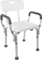 Load image into Gallery viewer, Vaunn Medical Shower Chair Bath Seat With Padded Arms, Removable Back and Adjustable Legs, Supports up to 350 lbs
