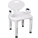 Load image into Gallery viewer, Vaunn Medical Shower Chair Bath Seat With Padded Arms, Removable Back and Adjustable Legs, Supports up to 350 lbs
