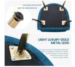 Load image into Gallery viewer, Velvet Dining Chair Set of 2 - Mid-Back Accent Chair, Modern Leisure Armchair with Gold Plating Legs (Blue)-GCC Home Center