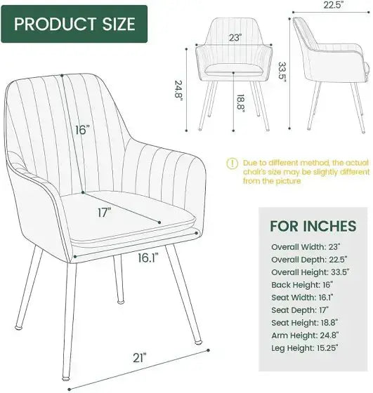 Velvet Dining Chair with Golden Metal Legs-GCC Home Center