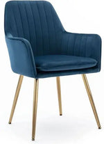 Load image into Gallery viewer, Velvet Dining Chair with Golden Metal Legs-GCC Home Center