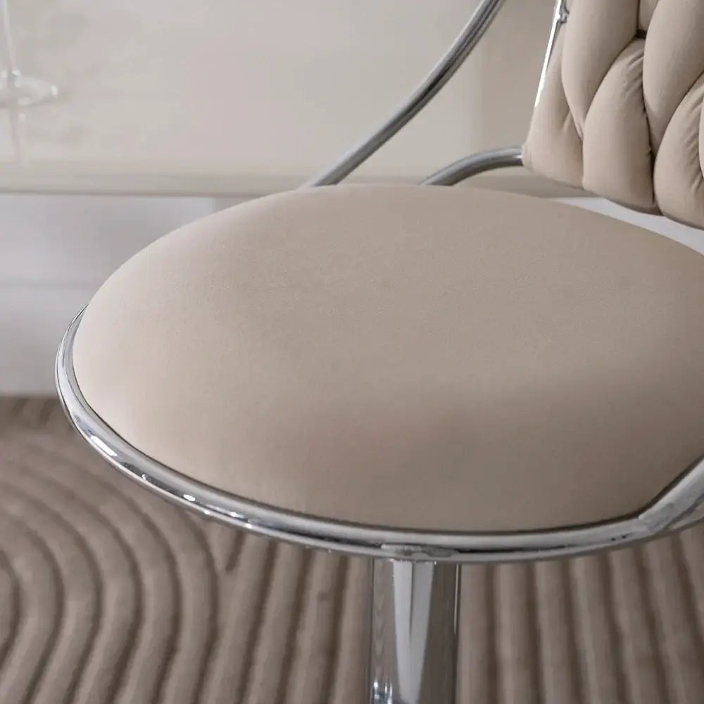 Velvet Fabric Bar Chair