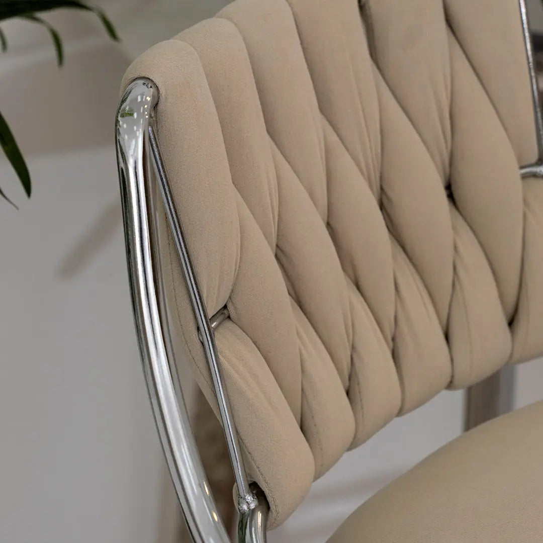 Velvet Fabric Bar Chair