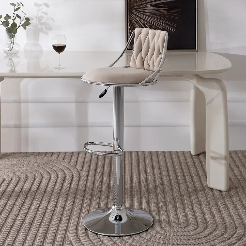 Velvet Fabric Bar Chair