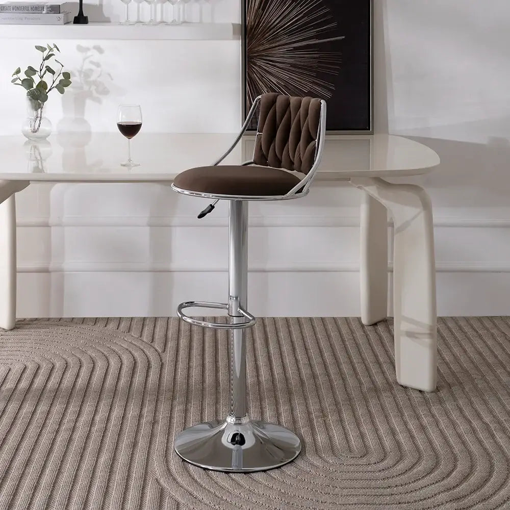 Velvet Fabric Bar Chair
