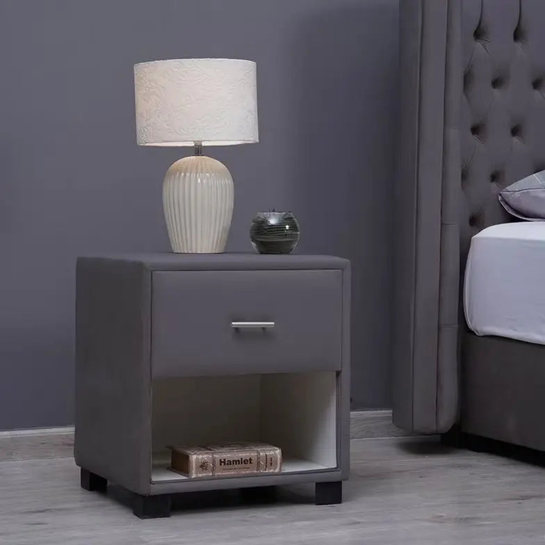 Velvet Single Drawer Night Stand
