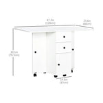 Load image into Gallery viewer, Versatile Expandable Drop Leaf Dining Table with Storage, Wheels, and Engineered Wood Frame – Seats Up to 6-GCC Home Center
