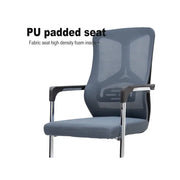 Versatile Grey Metal Visitor Chair - Ergonomic Design with 6-Month Warranty & 120KG Capacity-GCC Home Center