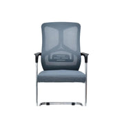 Versatile Grey Metal Visitor Chair - Ergonomic Design with 6-Month Warranty & 120KG Capacity-GCC Home Center
