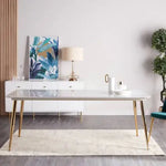 Load image into Gallery viewer, Victoria Marble finish dining Table with Golden Legs-GCC Home Center