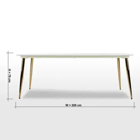 Victoria Marble finish dining Table with Golden Legs-GCC Home Center
